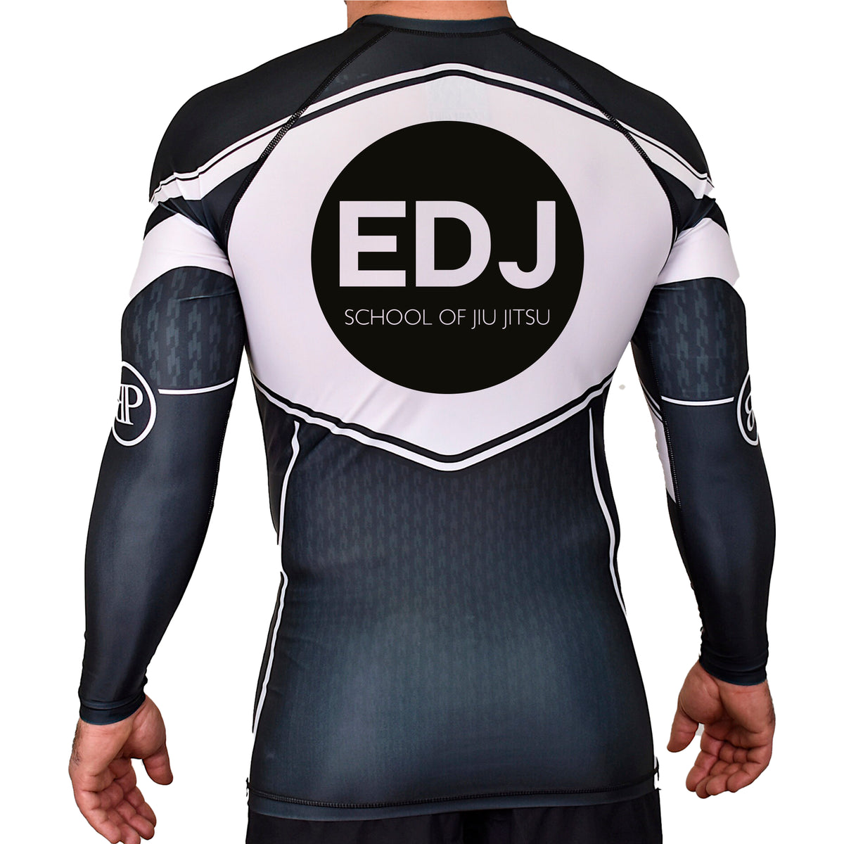 EDJ Team Academy Rash Guards Black/White #8001