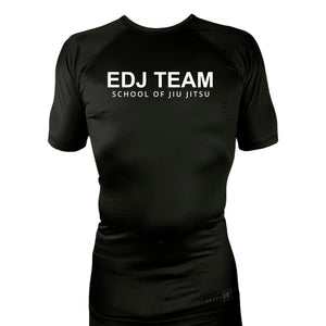 EDJ Team All Black Custom Rash Guards Short Sleeve #8001