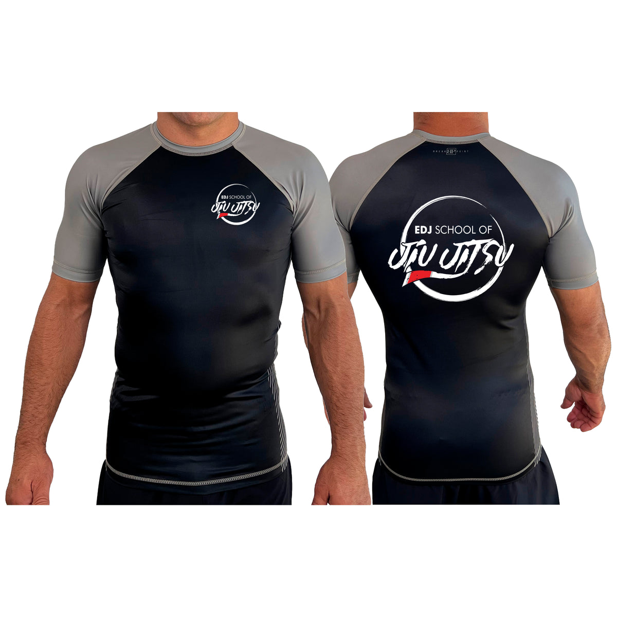 EDJ Team All Black Ranked Short Sleeve Rash Guards #8001 F