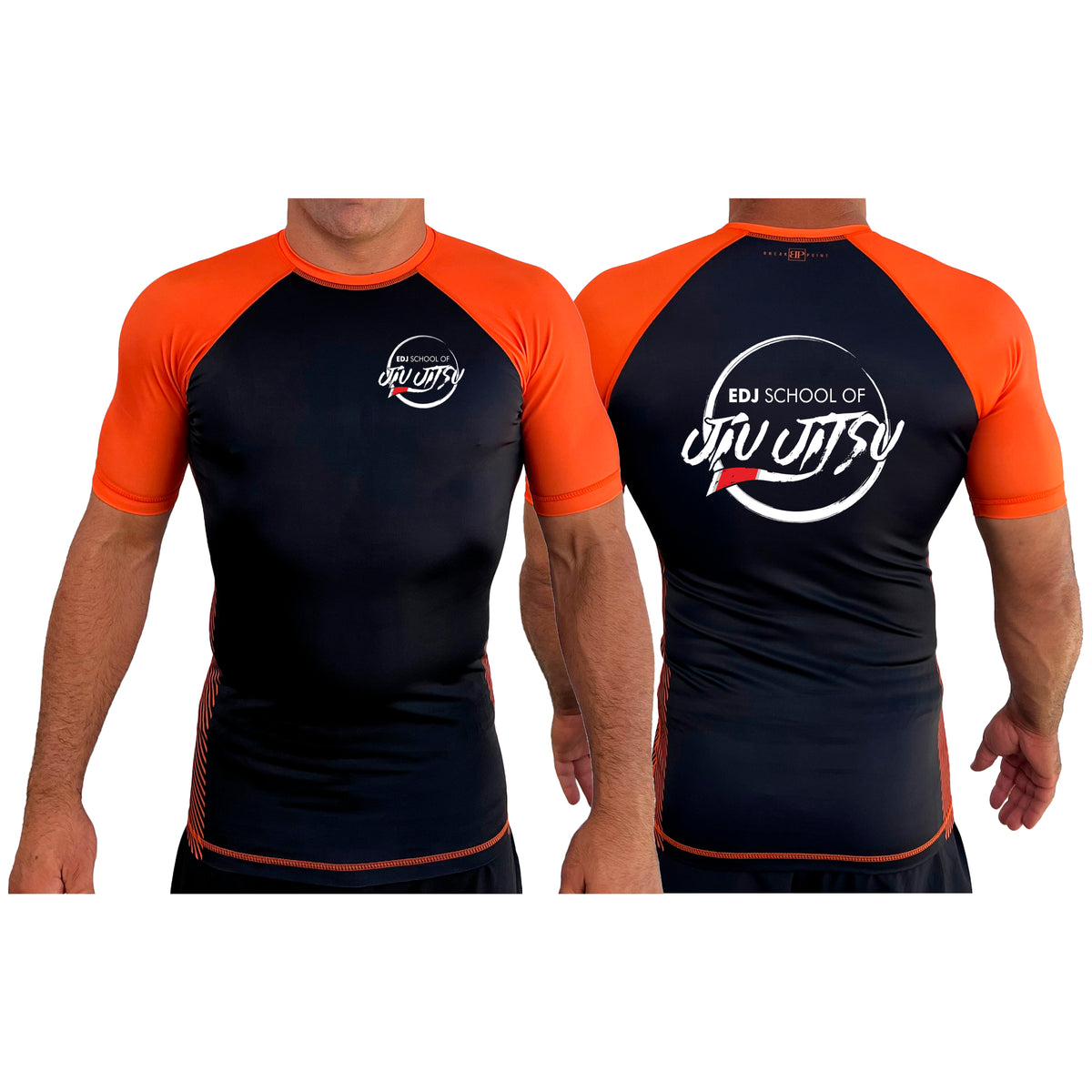EDJ Team All Black Ranked Short Sleeve Rash Guards #8001 F