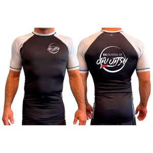 EDJ Team All Black Ranked Short Sleeve Rash Guards #8001 F