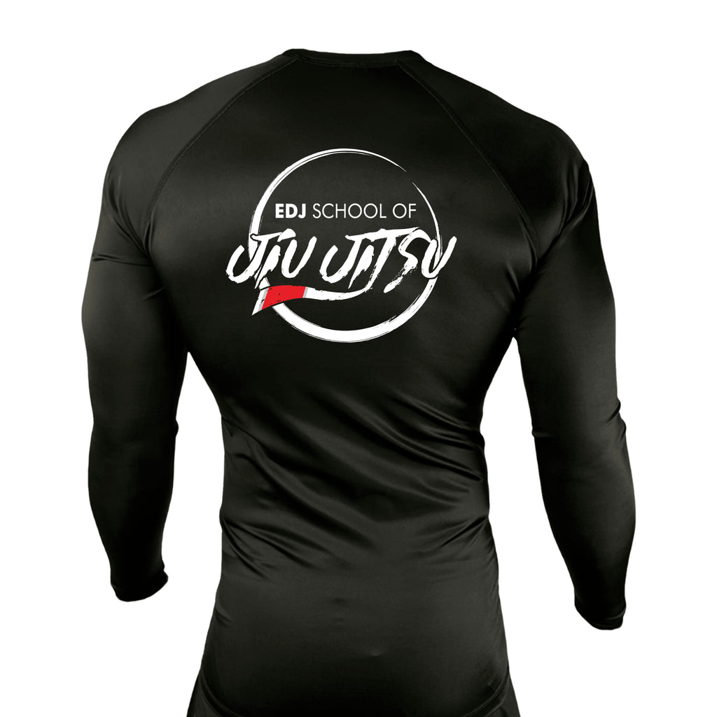 EDJ Team All Black Custom Rash Guards Long Sleeves #8001 F