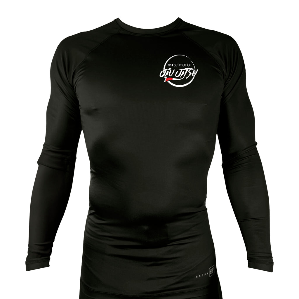 EDJ Team All Black Custom Rash Guards Long Sleeves #8001 F