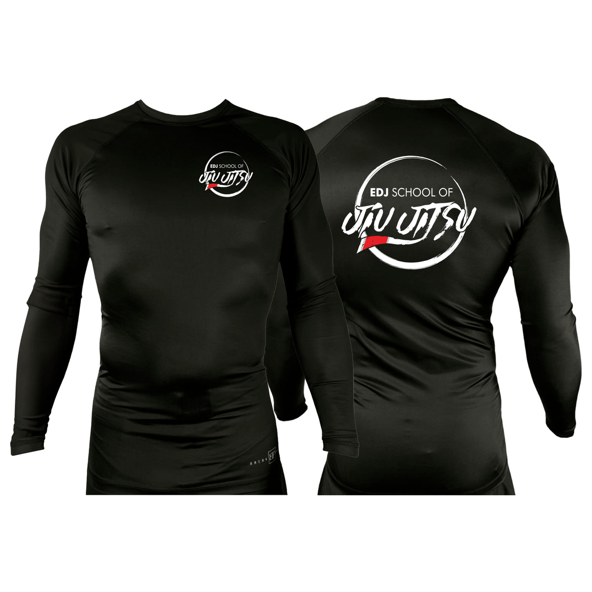 EDJ Team All Black Custom Rash Guards Long Sleeves #8001 F