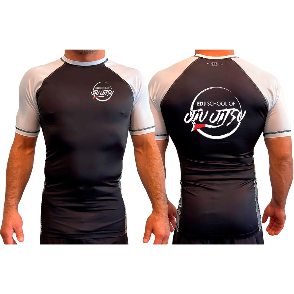 EDJ Team All Black Ranked Short Sleeve Rash Guards #8001 F