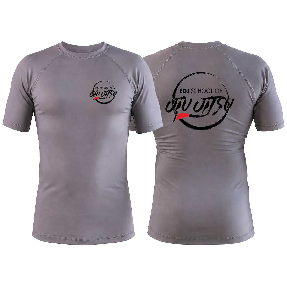 EDJ Team Gray Custom Rash Guards Short Sleeve #8001 F