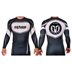Kronos Academy Rash Guards Black/White #8002