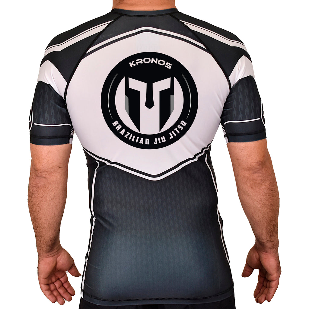 Kronos Academy Rash Guards Black/White #8002
