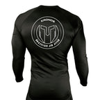 Kronos All Black Custom Rash Guards Long Sleeve #8002