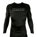 Kronos All Black Custom Rash Guards Long Sleeve #8002