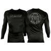 Kronos All Black Custom Rash Guards Long Sleeve #8002
