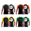 Kronos All Black Ranked KIDS Short Sleeve Rash Guards #8002