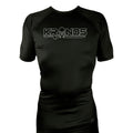Kronos All Black Custom Rash Guards Short Sleeve #8002