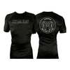 Kronos All Black Custom Rash Guards Short Sleeve #8002