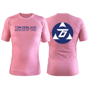 Tom DeBlass Pink Custom Rash Guards Short Sleeve #8003