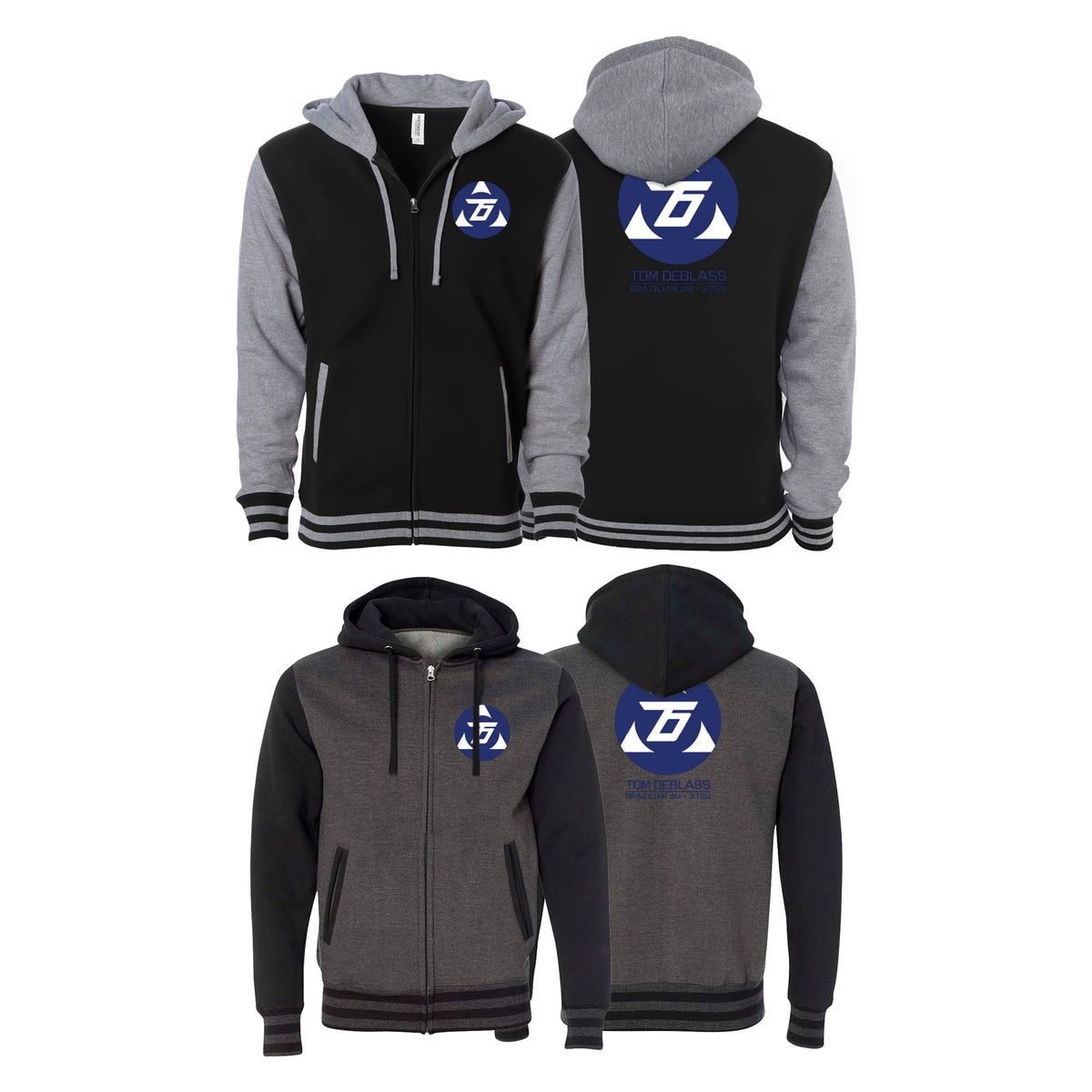 Tom DeBlass Academy Varsity Zip-Up Hoodie #8003 B