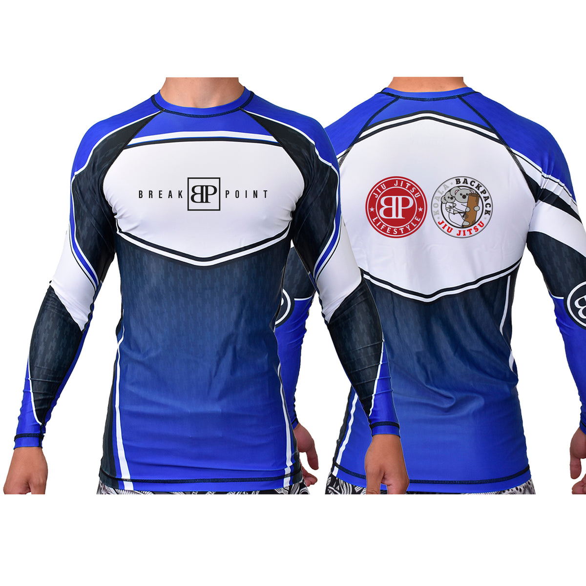 Koala Backpack Jiu Jitsu Academy Ranked Long Sleeve Rash Guards #8004 A
