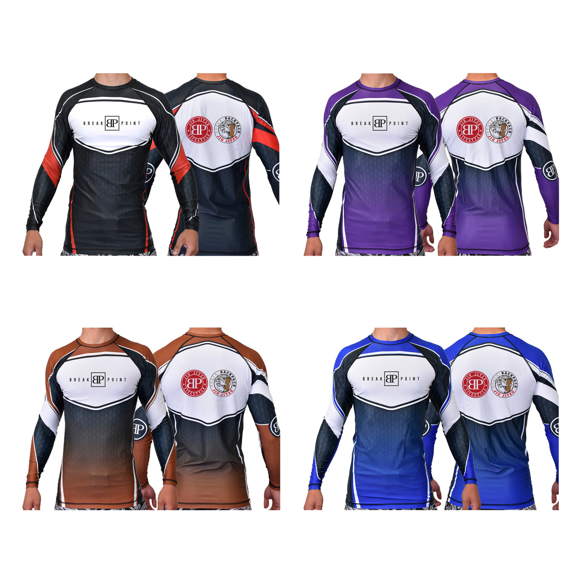 Koala Backpack Jiu Jitsu Academy Ranked Long Sleeve Rash Guards #8004 A