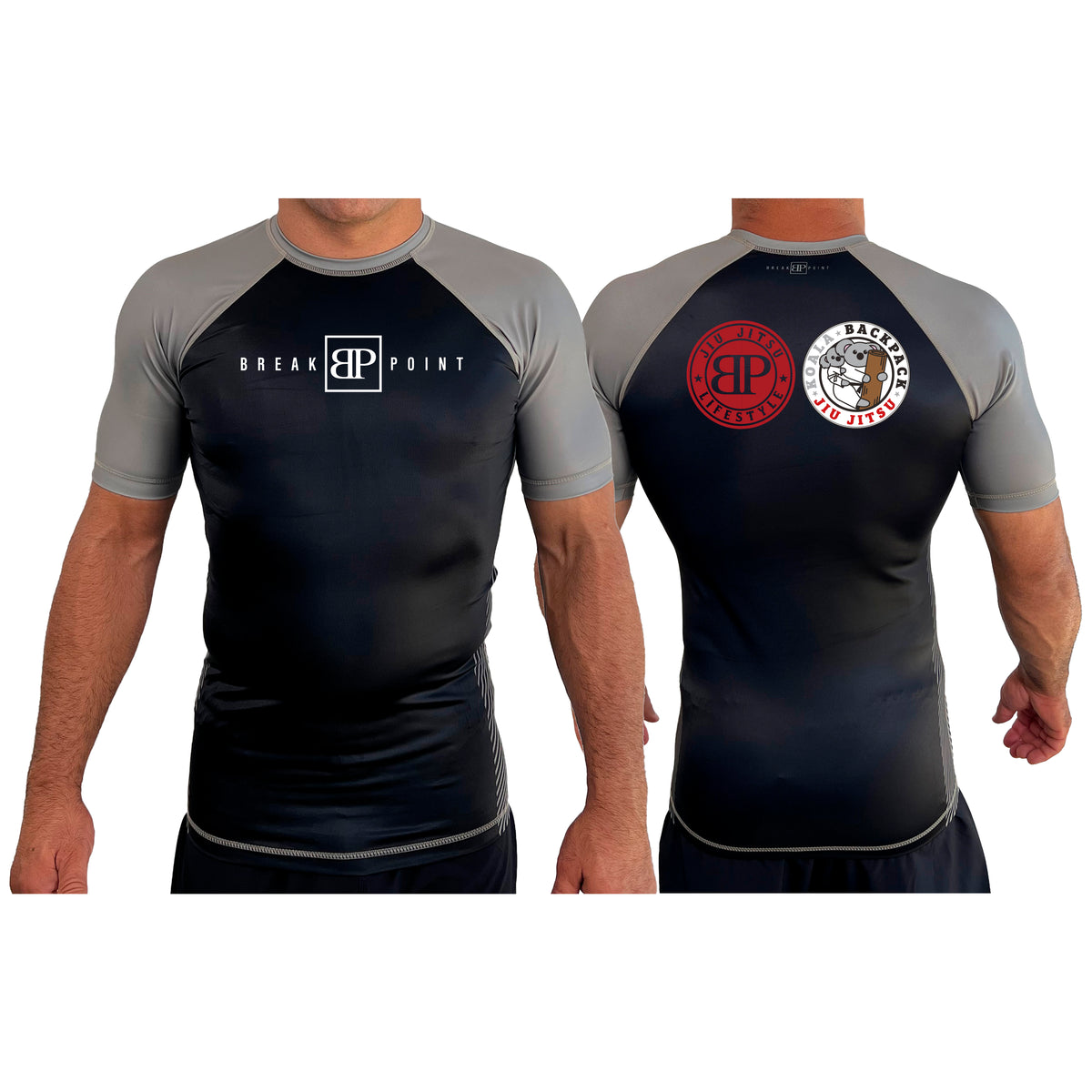 Koala Backpack Jiu Jitsu All Black Ranked Short Sleeve Rash Guards  #8004 A