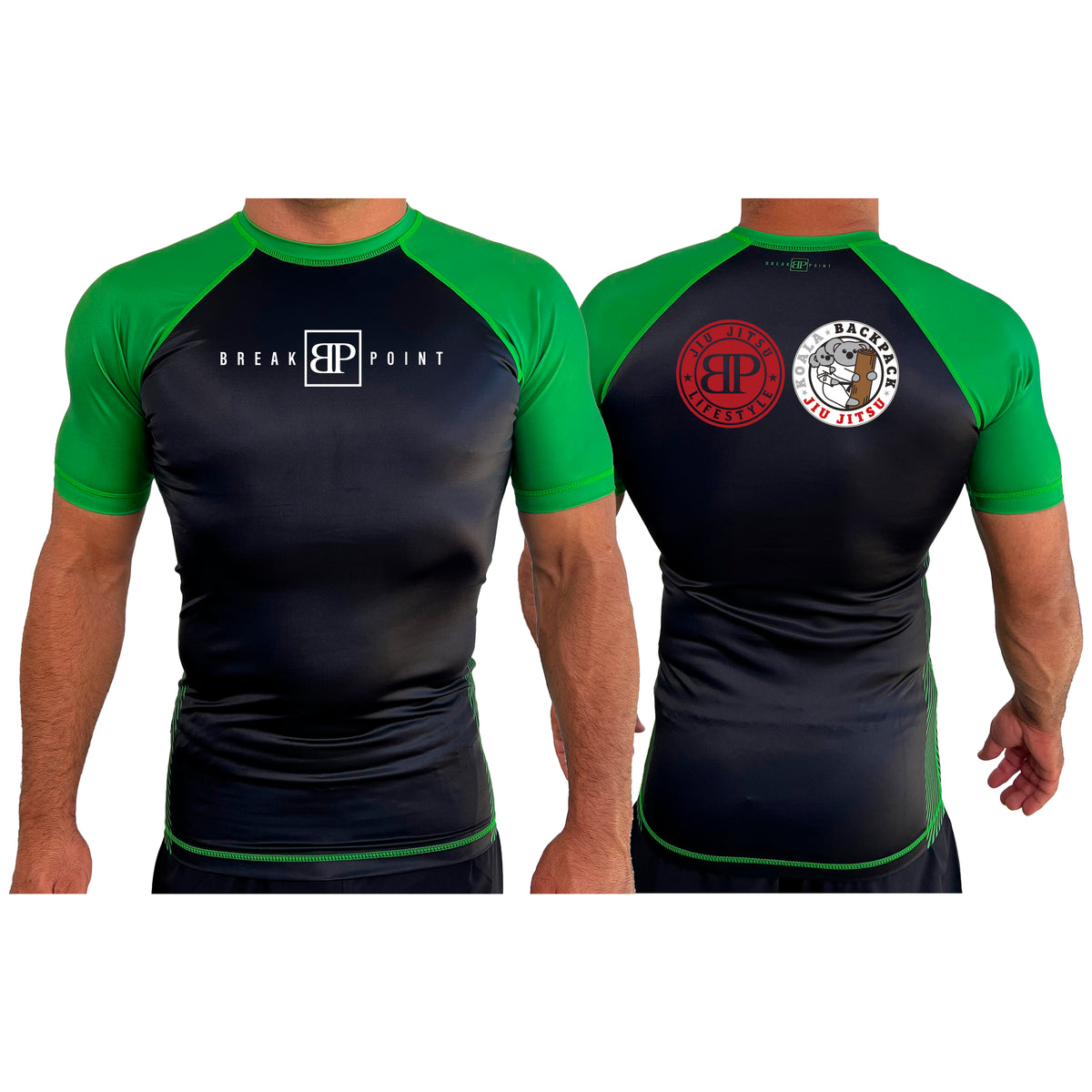 Koala Backpack Jiu Jitsu All Black Ranked Short Sleeve Rash Guards  #8004 A
