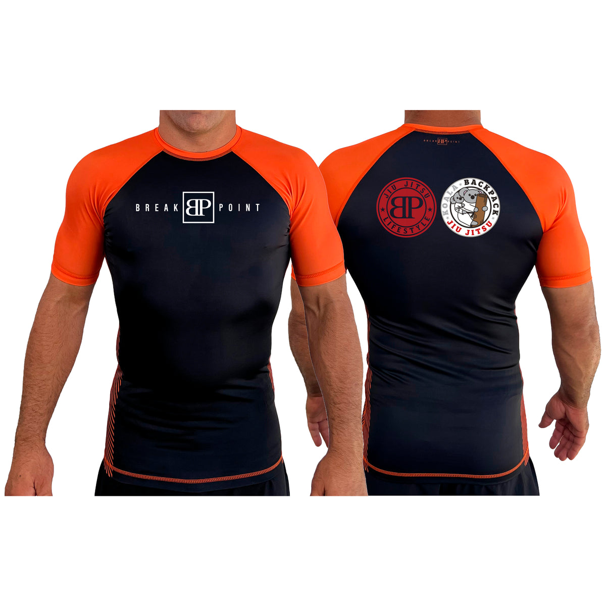 Koala Backpack Jiu Jitsu All Black Ranked Short Sleeve Rash Guards  #8004 A