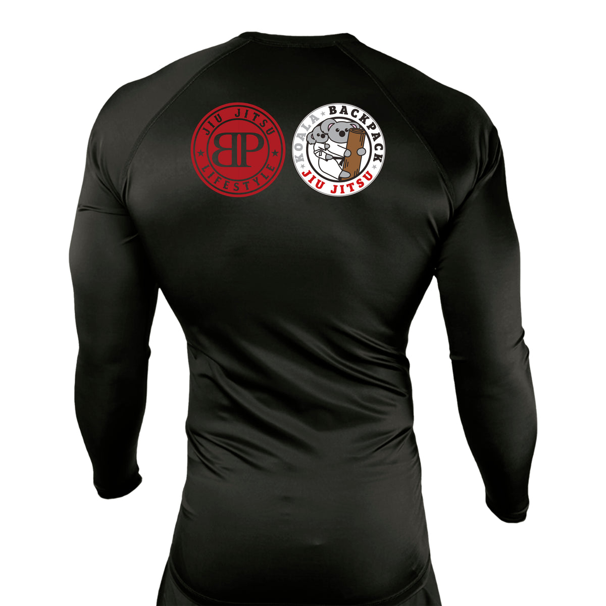 Koala Backpack Jiu Jitsu All Black Custom Rash Guards Long Sleeve #8004