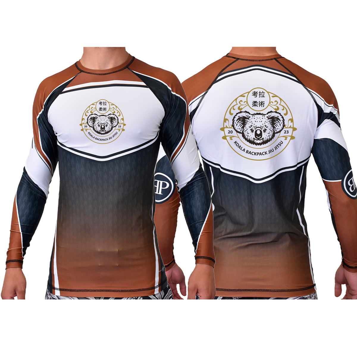 Koala Backpack Jiu Jitsu Academy Ranked Long Sleeve Rash Guards #8004 C