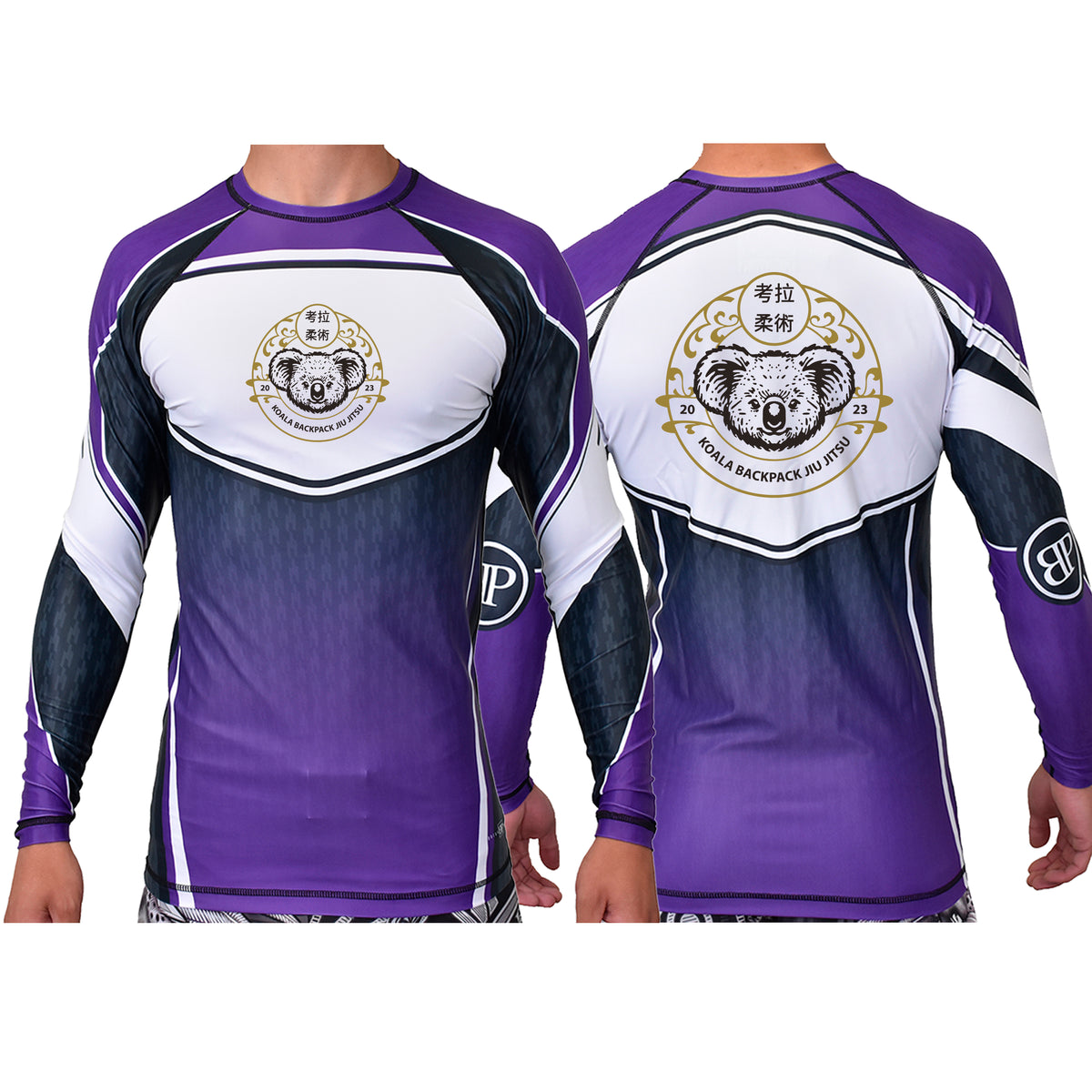 Koala Backpack Jiu Jitsu Academy Ranked Long Sleeve Rash Guards #8004 C