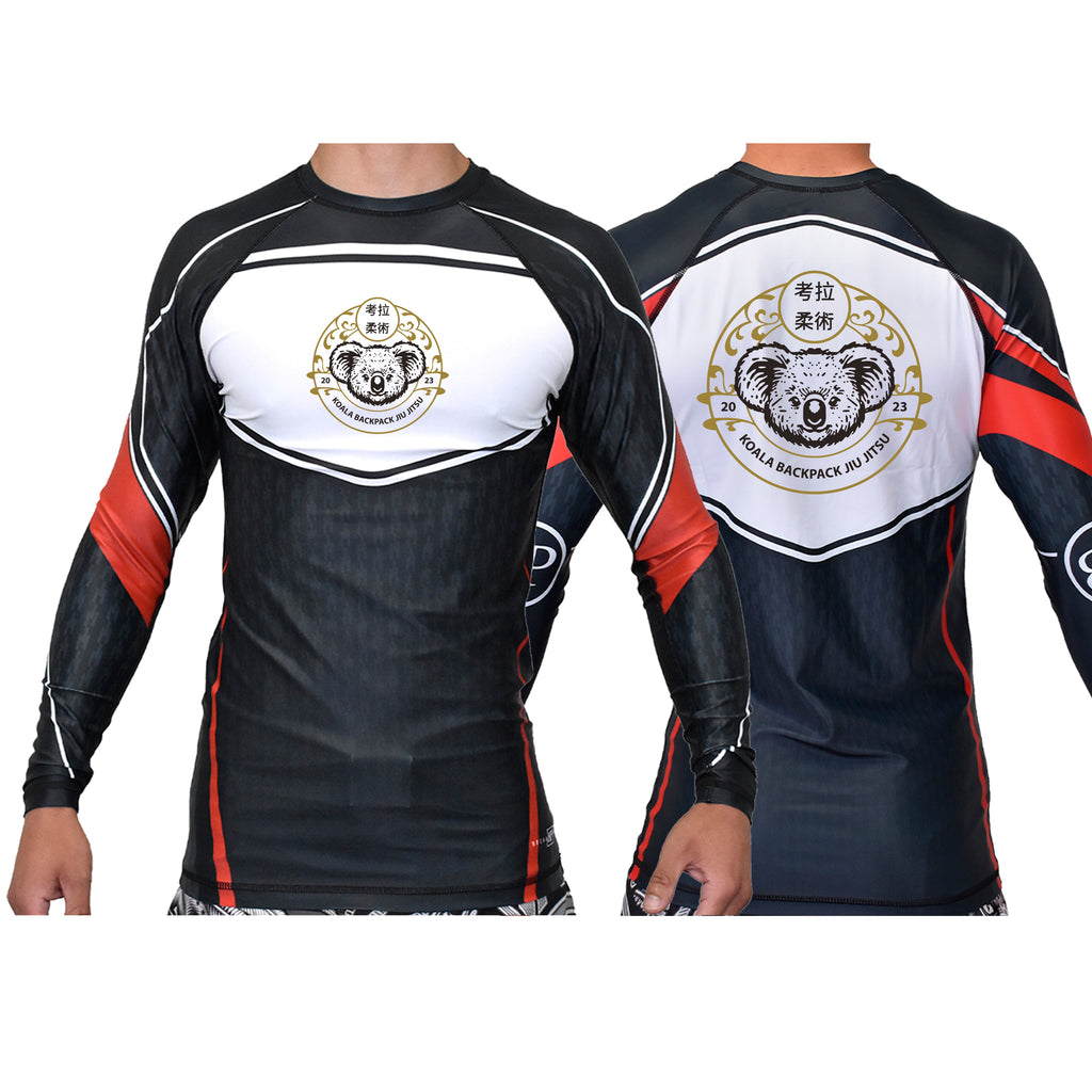 Koala Backpack Jiu Jitsu Academy Ranked Long Sleeve Rash Guards #8004 C