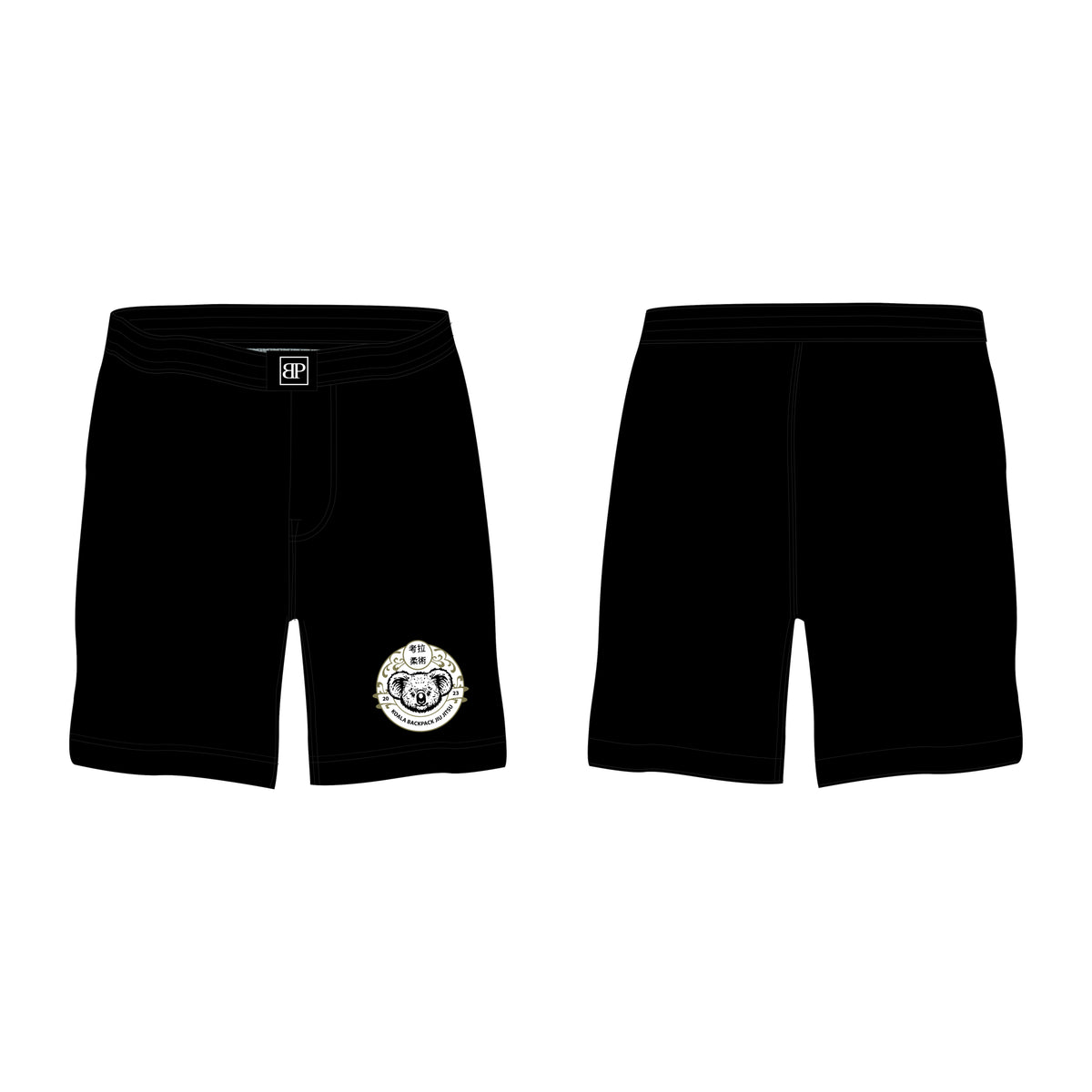 Koala Backpack Jiu Jitsu All Black Custom Shorts #8004 C