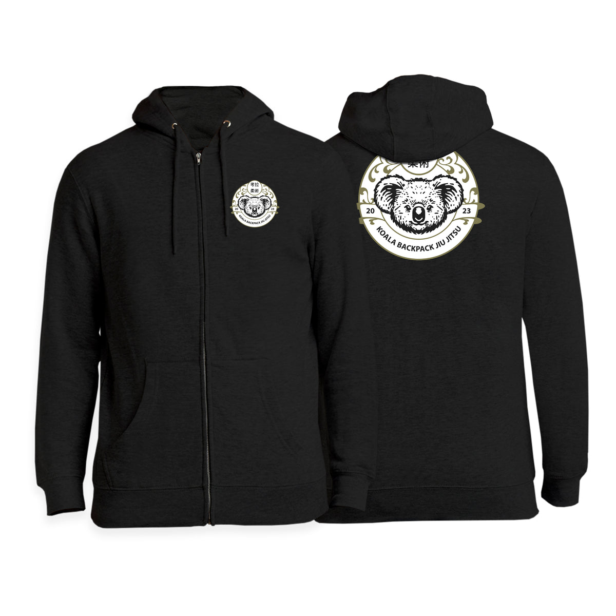 Koala Backpack Jiu Jitsu Academy Zip-Up Hoodies #8004 C
