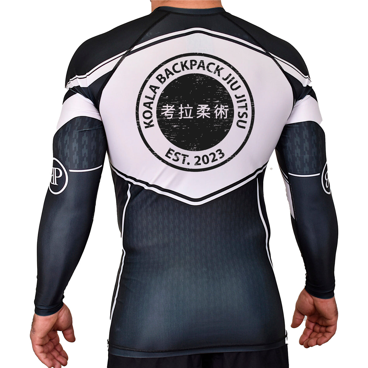 Koala Backpack Jiu Jitsu Academy Rash Guards Black/White #8004 E