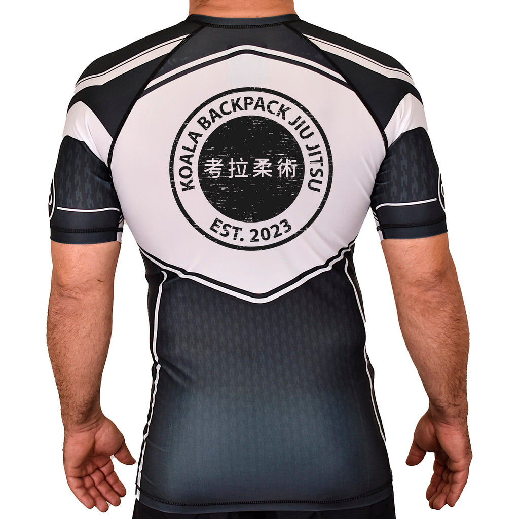 Koala Backpack Jiu Jitsu Academy Rash Guards Black/White #8004 E