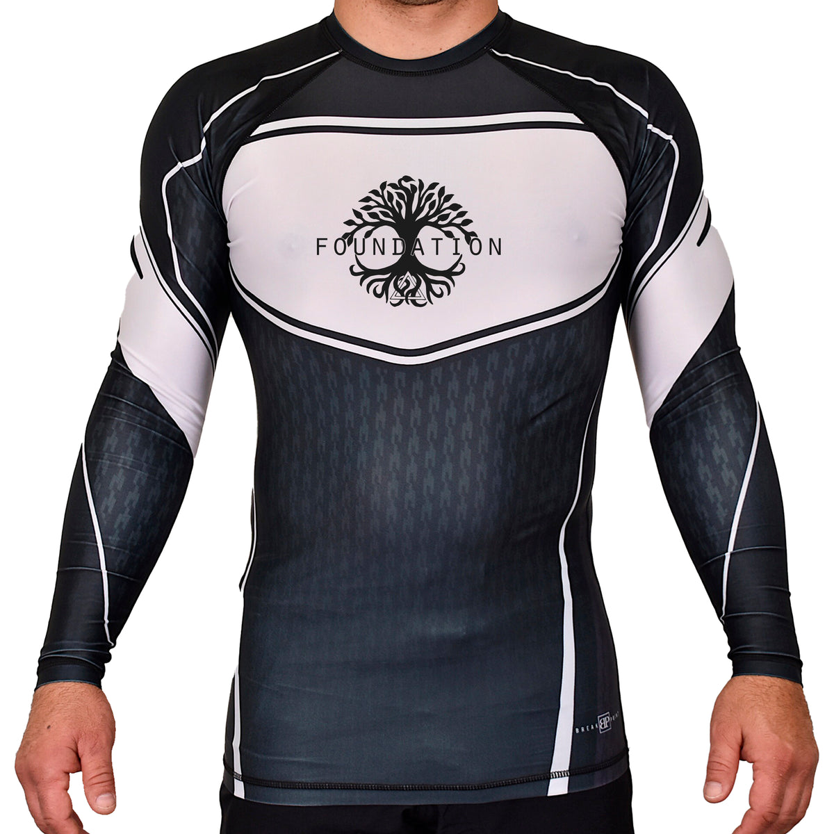 Foundation Chicago Academy Rash Guards Black/White #8005