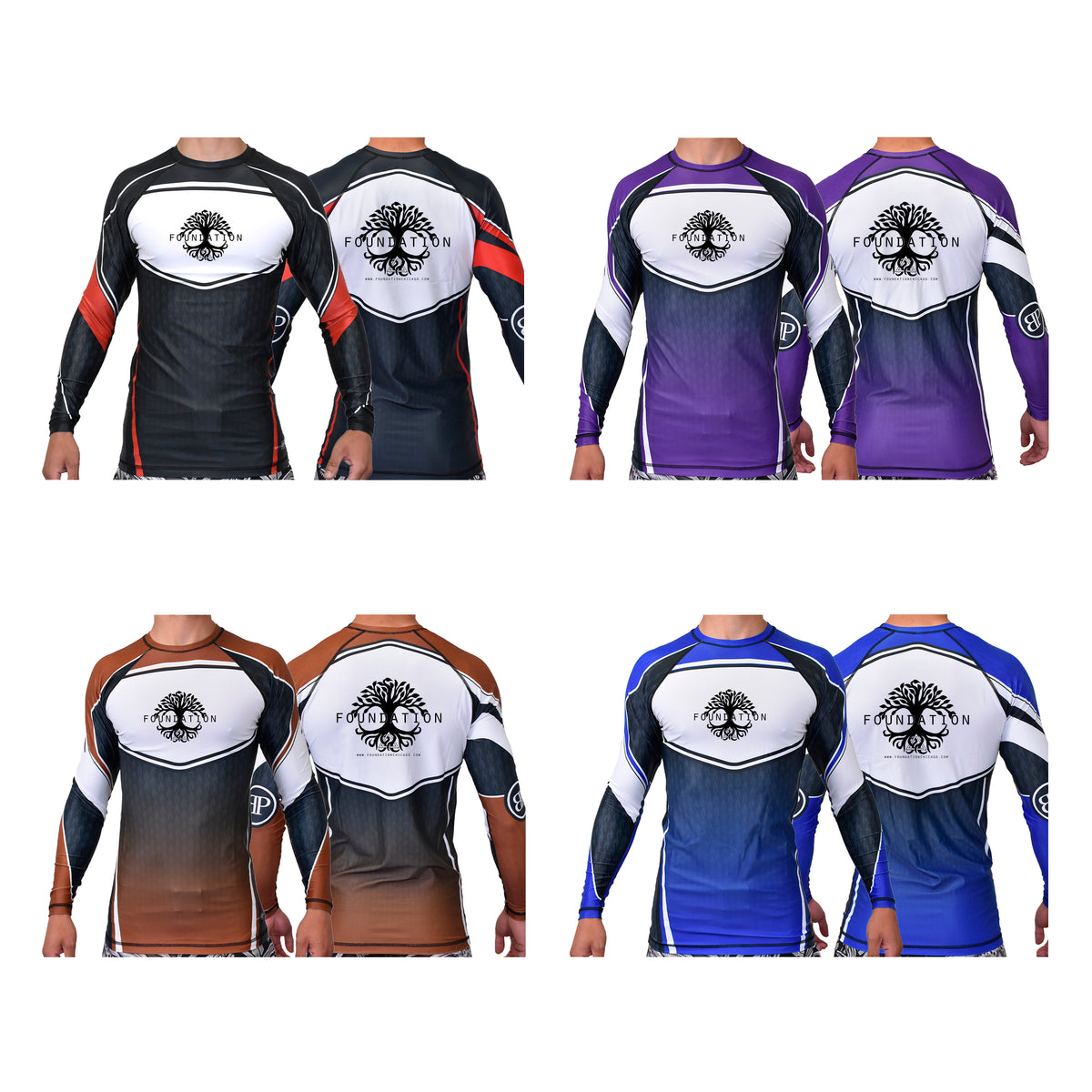 Foundation Chicago Academy Ranked Long Sleeve Rash Guards #8005