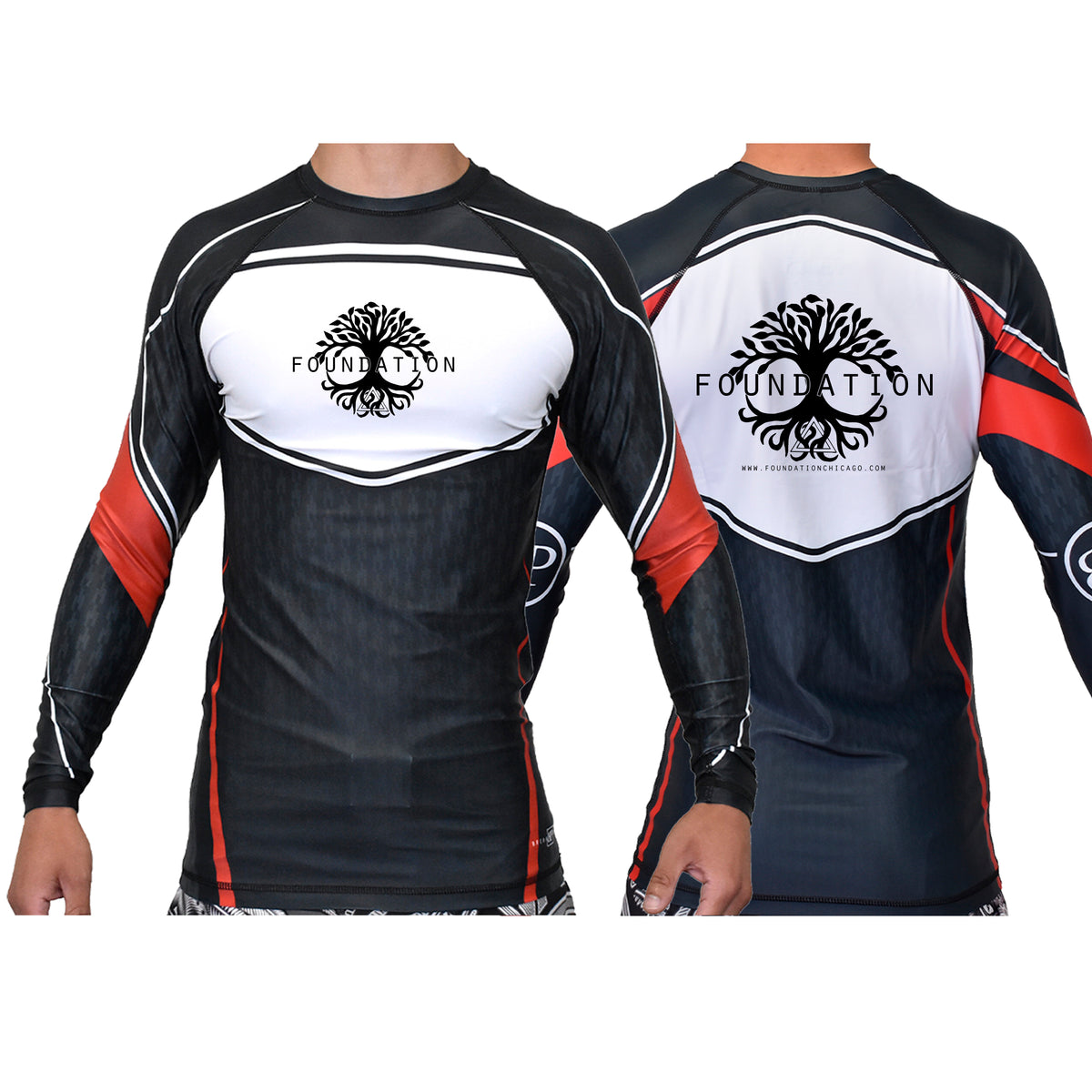 Foundation Chicago Academy Ranked Long Sleeve Rash Guards #8005