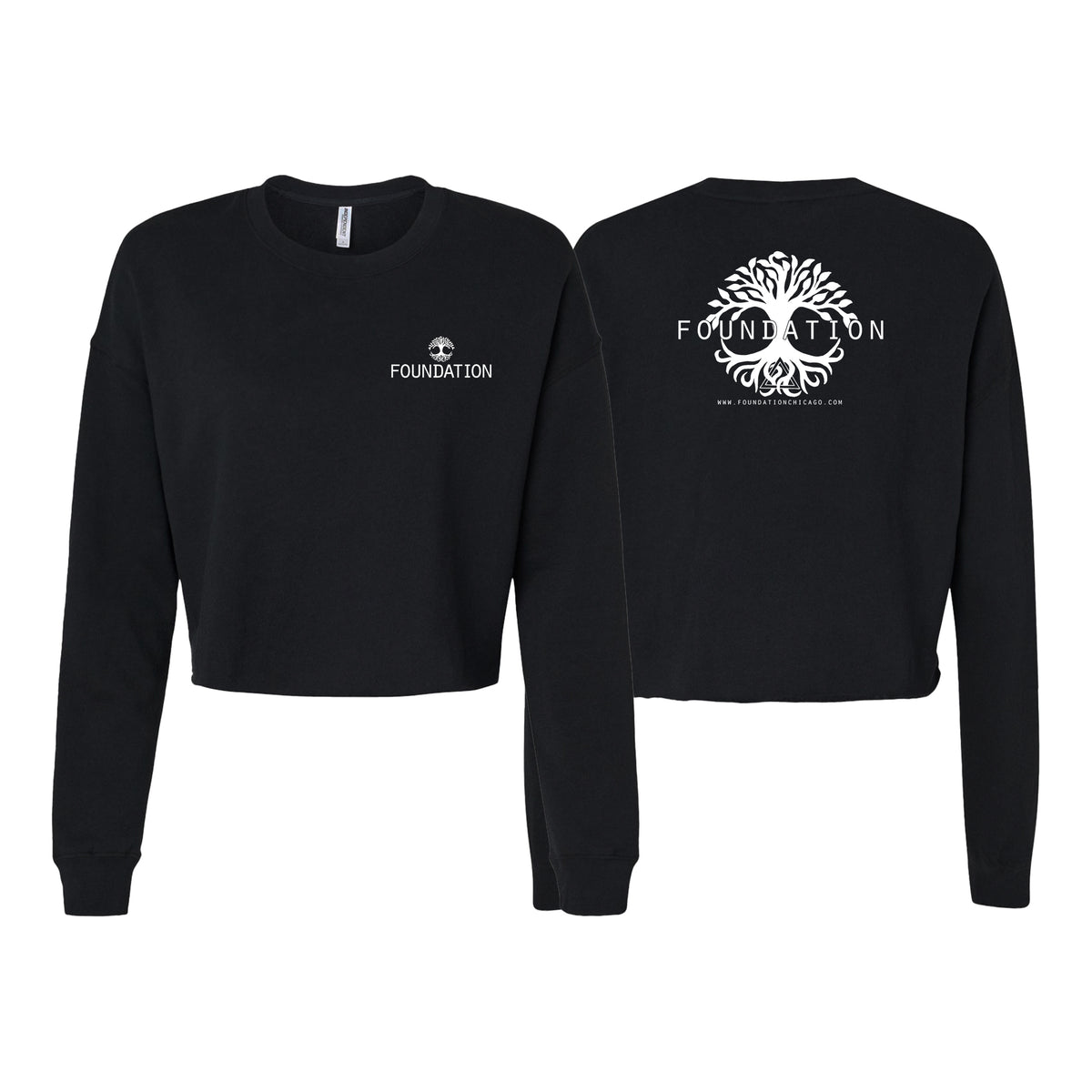 Foundation Chicago Women's Cropped Crewneck Sweatshirt #8005 A