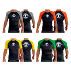 Foundation Chicago All Black Ranked Short Sleeve Rash Guards  #8005