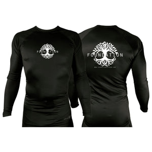 Foundation Chicago All Black Custom Rash Guards Long Sleeves #8005