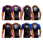 Foundation Chicago All Black Ranked Short Sleeve Rash Guards #8005