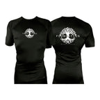 Foundation Chicago All Black Custom Rash Guards Short Sleeves #8005