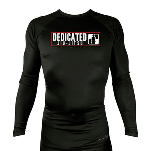 Dedicated Jiu Jitsu All Black Custom Rash Guards Long Sleeves #8006