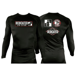 Dedicated Jiu Jitsu All Black Custom Rash Guards Long Sleeves #8006