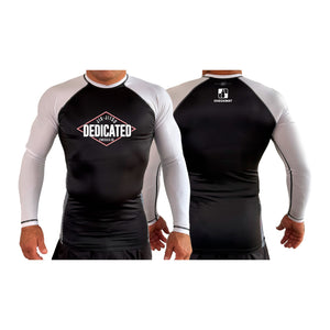 Dedicated Jiu Jitsu All Black Ranked Long Sleeve Rash Guards #8006 B