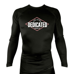 Dedicated Jiu Jitsu All Black Rash Guards Long Sleeves #8006 B