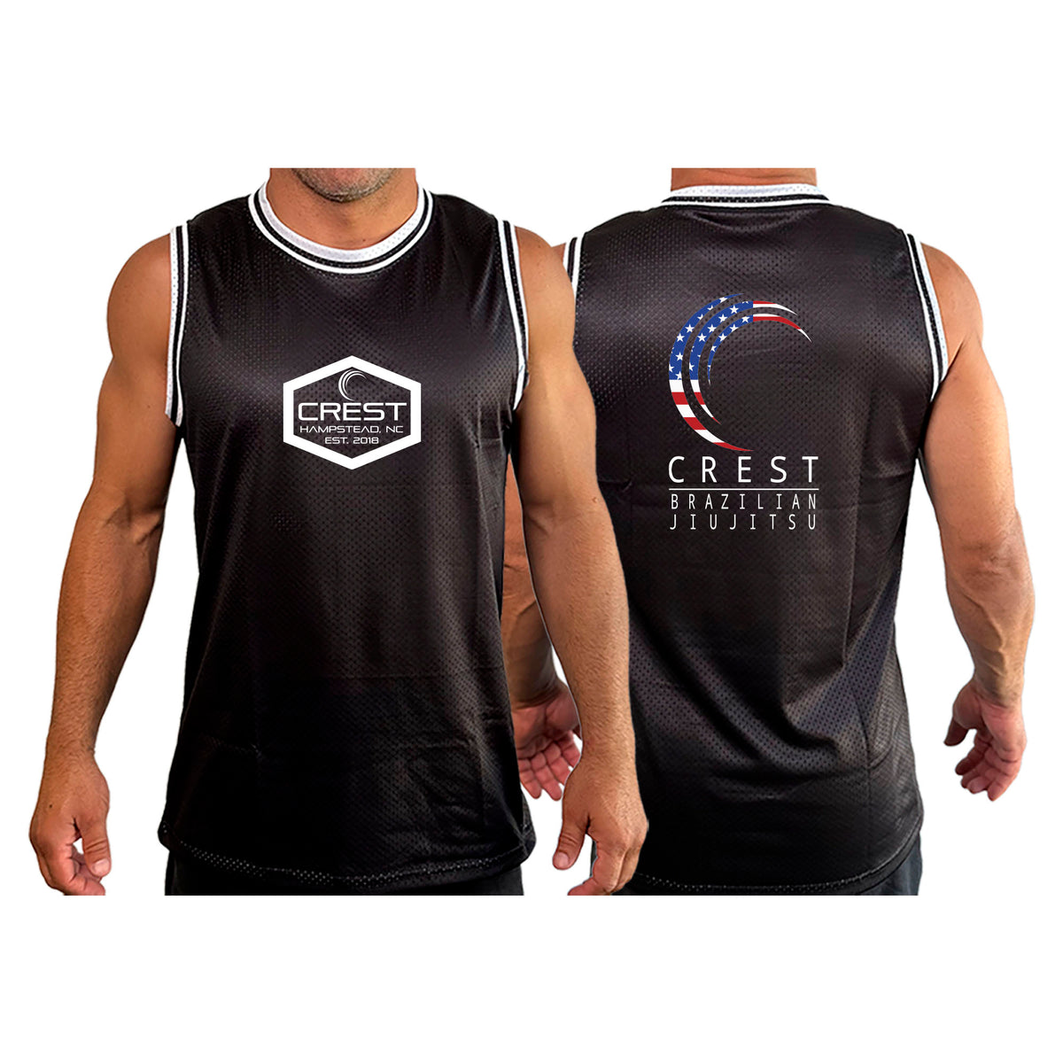 Crest Brazilian Jiu Jitsu Academy Basketball Jerseys #8008 A