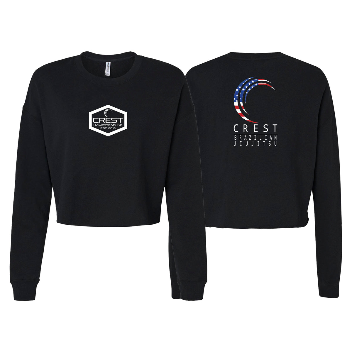 Crest Brazilian Jiu Jitsu Women's Cropped Crewneck Sweatshirt #8008 A