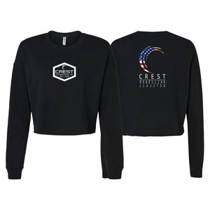 Crest Brazilian Jiu Jitsu Women's Cropped Crewneck Sweatshirt #8008 A