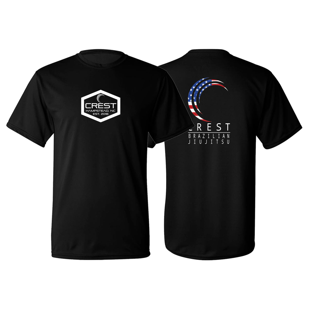 Crest Brazilian Jiu Jitsu Academy Dry Fit Shirts #8008 A