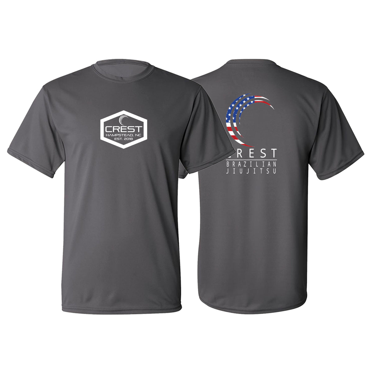 Crest Brazilian Jiu Jitsu Academy Dry Fit Shirts #8008 A